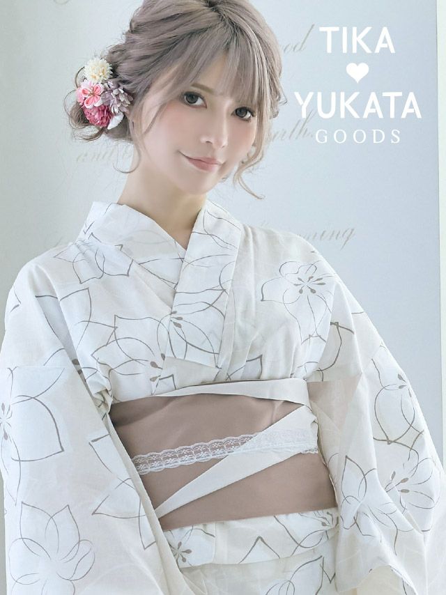 浴衣 帯締め かざり紐 帯飾り 和装 浴衣小物 和装小物 グッズ Tika ティカ パール付きレース飾り帯紐