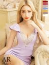 キャバドレス ミニドレス Angel-R エンジェルアール 高級シースルービジューくびれ肩あきタイトミニドレス