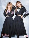 コスプレ ハロウィン 制服 セーラー服 女子高生 ヤンキー 不良 仮装 変装 Tika ティカ ドラゴン刺繍入りロング丈セーラー服 ハロウィンコスプレ4点セット