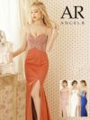 Angel-R エンジェルアール 高級Vカットビジュースパンコールデザインタイトロングドレス
