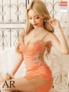 キャバドレス ミニドレス Angel-R エンジェルアール 高級サイドビジューキャミソールタイトミニドレス