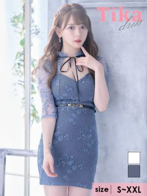[SALE] 総レース ネックリボン 袖あり...