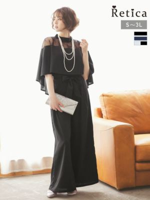 ツーピースケープデザイン7部袖ハイネックレー...