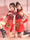 コスプレ チャイナ衣装 カンフー服 スカート コスチューム 衣装 仮装 Tika ティカ ハロウィンコスプレ 3点set 選べるセクシー映えミニ丈カンフー チャイナドレス