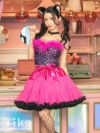 コスプレ キャット セクシー お化けの日 猫耳 衣装 仮装 ハロウィンコスプレ 4点set レオパードコルセット×フリルスカートセットアップCute猫アニマル