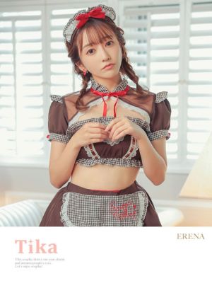 コスプレ] ラブリーギンガムチェックリボンランジェリー風