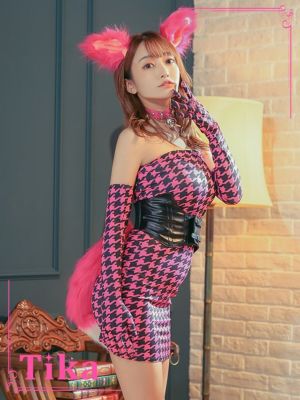 [コスプレ] 千鳥格子ピンクボディコン個性キ...