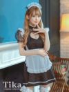 コスプレ メイド服 衣装 仮装 ロリータ お化けの日 ハロウィンコスプレ 3点set ハートカットアウトCuteガーリーメイド