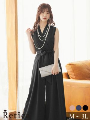カシュクールノースリーブ×ウエストリボンワイ...