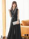カシュクール×ウエストリボンワイドパンツ大人結婚式パーティードレス