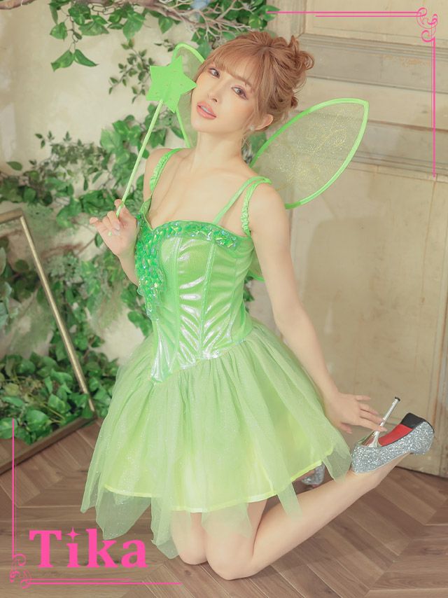 コスプレ セクシーティンカーベルフレアスカートガーリーキャラクター  3点セット