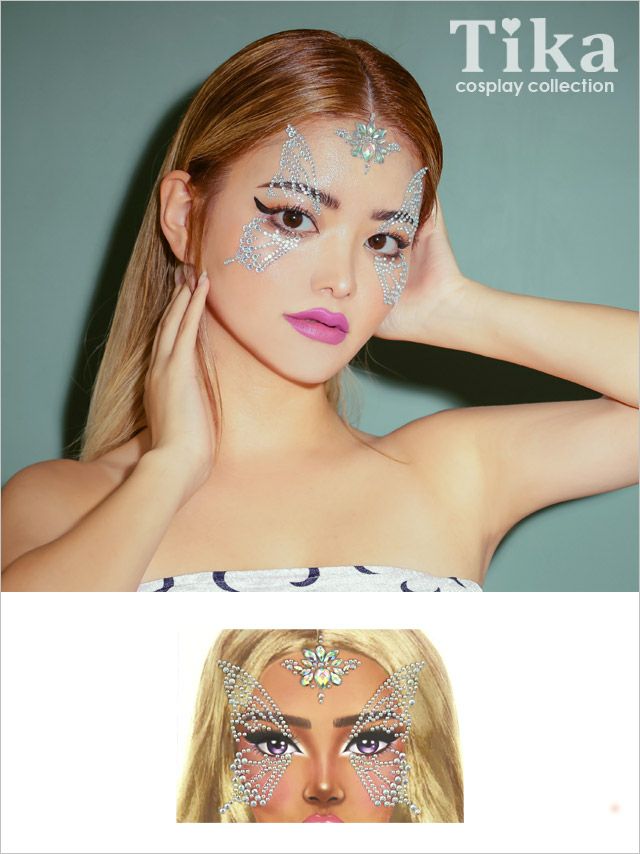 コスプレ 小物 グッズ フェイス シール タトゥー 仮装 イベント ショー フェス フェイスジュエルメイクシール