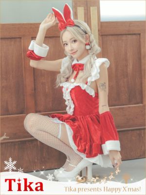 サンタコス 6点set ラブリーフリルリボン...