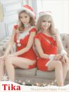 コスプレ サンタ ドレス ミニ丈 クリスマス 大きいサイズ 衣装 仮装 Tika ティカ サンタコス 選べるクリスマスセクシーサンタコスプレ