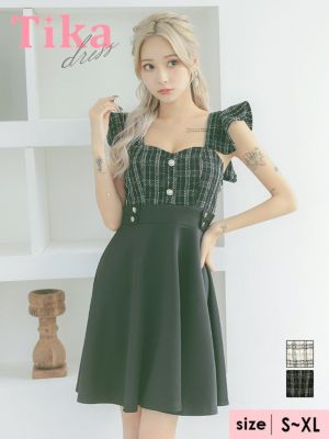 ハートカットノースリーブフリル袖ガーリーツイ...