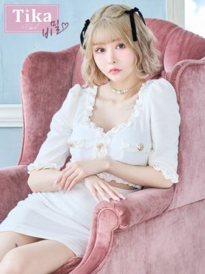 [SALE] [韓国ドレス] 袖あり ウエス...