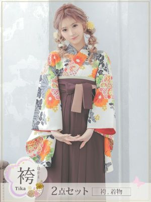 [袴] 生成り地に菊尽くしはかま2点セット ...