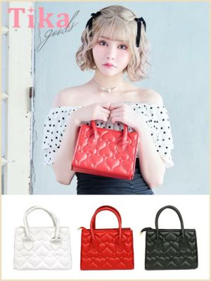 ハートキルティングデザイン2Wayミニバッグ