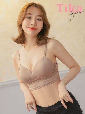 フックアイ付きノンワイヤー安定カップブラ