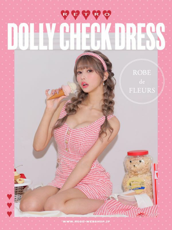 ROBEdeFLEURS ローブドフルール 高級千鳥ラメツイードレトロガーリー風ノースリーブタイトミニドレス