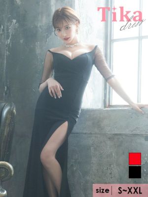 袖ありシアースリーブカシュクールストレッチタ...