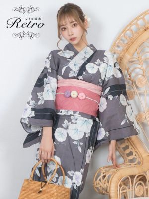 [SALE] [浴衣 選べる帯] レトロ モ...