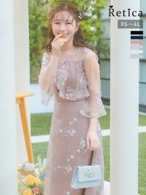 シアーフリルフラワーチュールロングスカート7...
