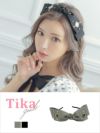 ヘアーアクセサリー ヘアクセ ヘッドアクセ ヘアーアレンジ 簡単 Tika ティカ キラキラビジューパール付きリボンカチューシャヘアアクセサリー