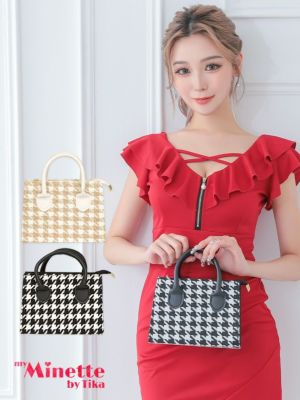 [SALE] ショルダー付き2way千鳥柄ミ...