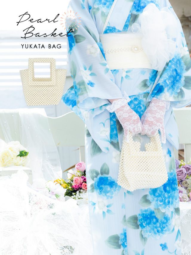 バッグ 鞄 小さめ 浴衣小物 浴衣用 和装 ハンドバッグ Tika ティカ パールハンドミニかごバッグ