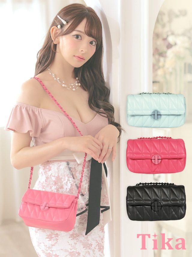 バッグ ミニ 肩掛け 鞄 キャババッグ キャバクラ Tika ティカ ショルダーキルティングミニバッグ