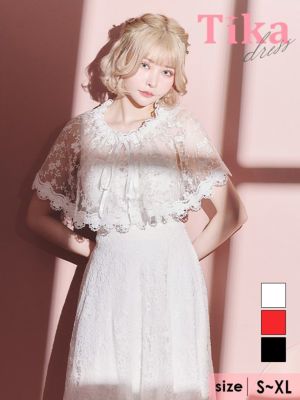 シアーフラワーケープ付きノースリーブウエスト...
