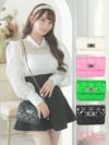 バッグ ミニ 小さめ 鞄 肩掛け 黒 白 キャバクラ Tika ティカ キルティングデザインワンカラーショルダーバッグ