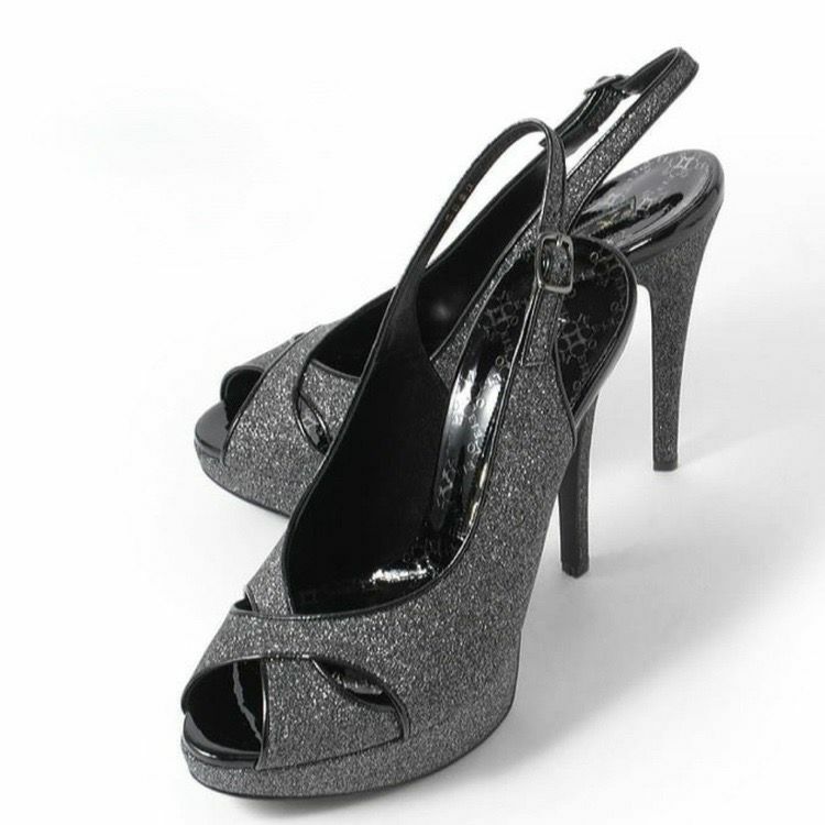 靴 パンプス コメックス ハイヒール ピンヒール 美脚 Tika ティカ オープントゥクロスデザインバックストラップキラキララメサンダル