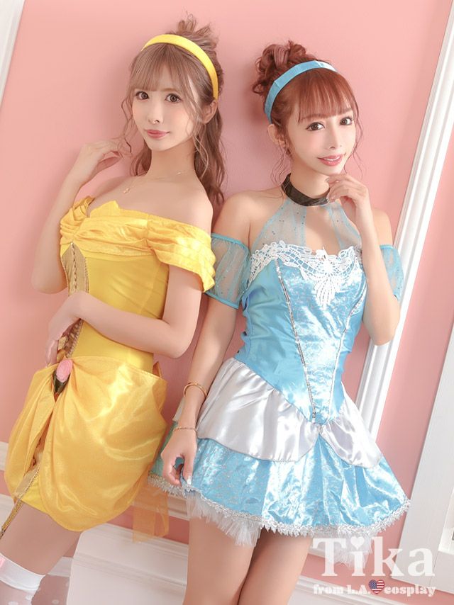 コスプレ ディズニーインポートペアフレアスカートプリンセスキャラクター