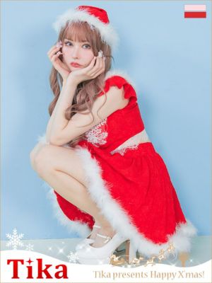 サンタコス 3点set ジャガードフラワーレ...