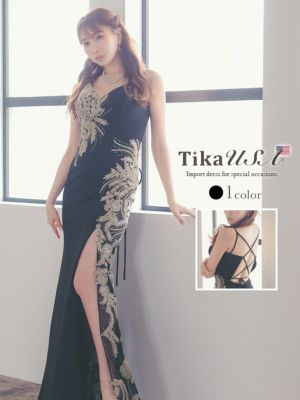 [LA直輸入] ゴールドリーフ刺繍ビジューク...