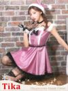 コスプレ クリスマス サンタ 衣装 仮装 Aライン ベルト付きふわふわオフショルリボングリッターピンクフレアスカート王道サンタコスプレ