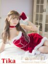 コスプレ サンタ コスチューム 衣装 クリスマス もこもこベアレースアップリボンフレアスカートクラシカル王道サンタコスプレ