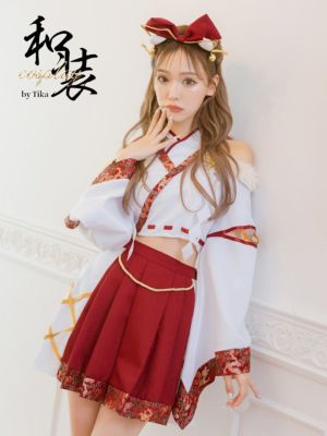 [コスプレ] 和装袖ありへそ出しトップス×ミ...