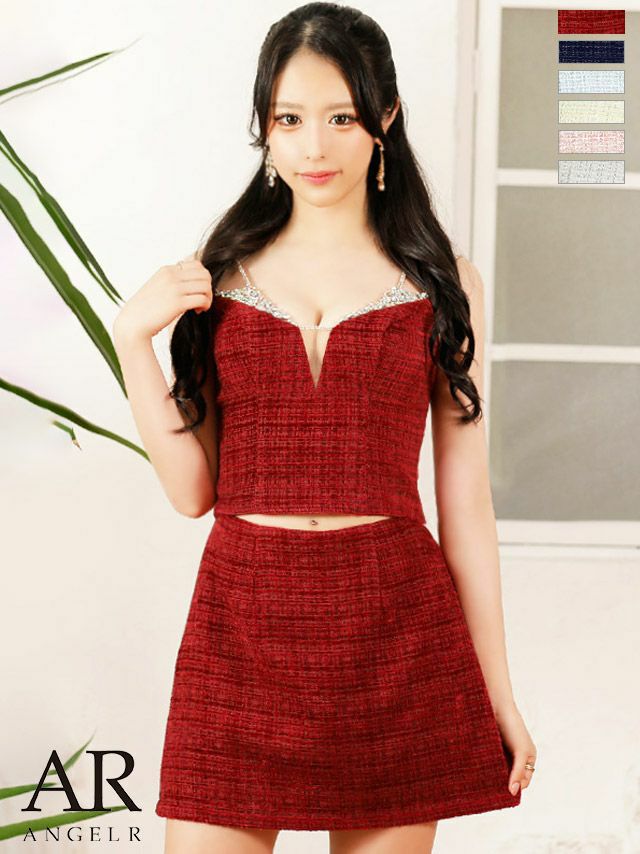 エンジェルアールツイードセットアップミニドレス