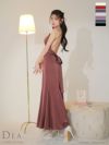 キャバドレス ロングドレス DEA.byROBEdeFLEURS ディアバイローブドフルール　高級ビジューバックオープンウエストリボンサテンホルターネックワンピースAラインロングドレス