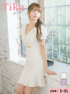 [SALE] 襟付き半袖パフスリーブウエスト...