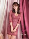 キャバドレス ミニ [an/アン] 高級ジップアップバストレースミニ丈タイトドレス