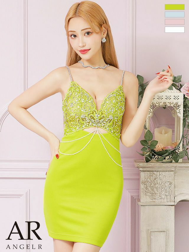 キャバドレス ミニドレス [Angel-R/エンジェルアール] 高級キャミソール肩あきタイトミニドレス