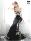 キャバドレス ロングドレス [IRMA/イルマ] 高級キャミソールビジュースリットくびれタイトロングドレス