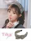 カチューシャ ヘアアクセ ヘアバンド 髪留め ヘアアクセサリー 髪飾り チェック リボン 幅広