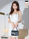 キャバドレス ミニドレス[anier.ROBE/アニエルローブ] 高級キャミソールジップデザインワンカラーチェーンセットアップタイトミニドレス