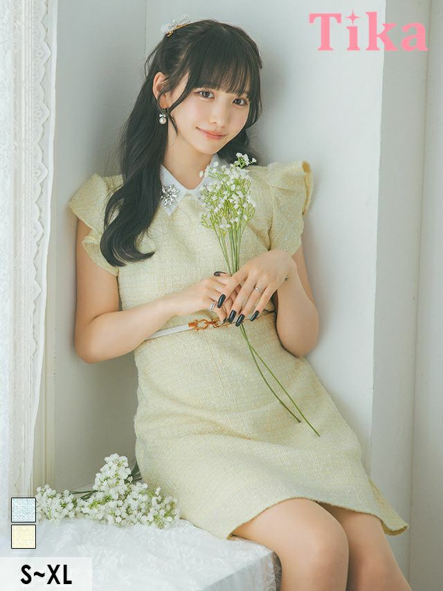 キャバドレス ミニ丈 フレア ミニドレス 大きいサイズ ワンピース キャバクラ Aライン 袖あり キャバクラ クラブ ラウンジ ミニワンピ