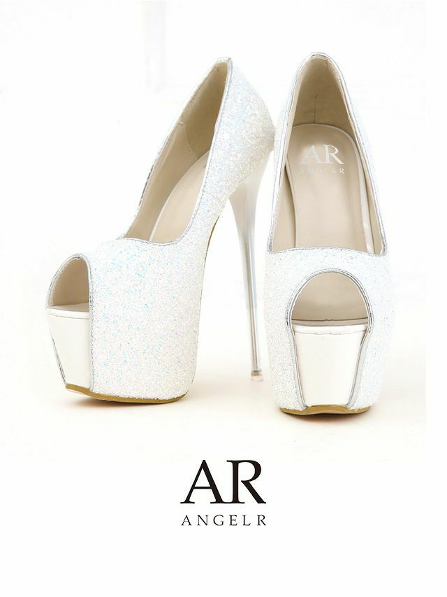 キャバヒール キラキラ パンプス Angel-R/エンジェルアール 高級キラキラスパンコールパンプスラメ厚底ハイヒール